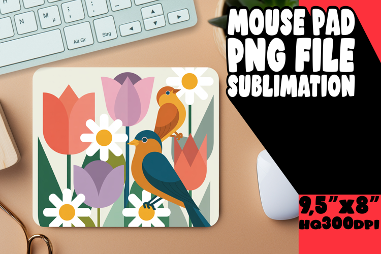 Joyful Mouse Pad Sublimation Magic, Birds
