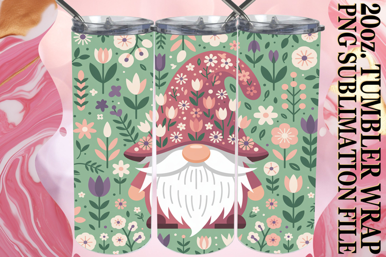 Cozy Escapes 20oz tumbler wrap, Gnomes