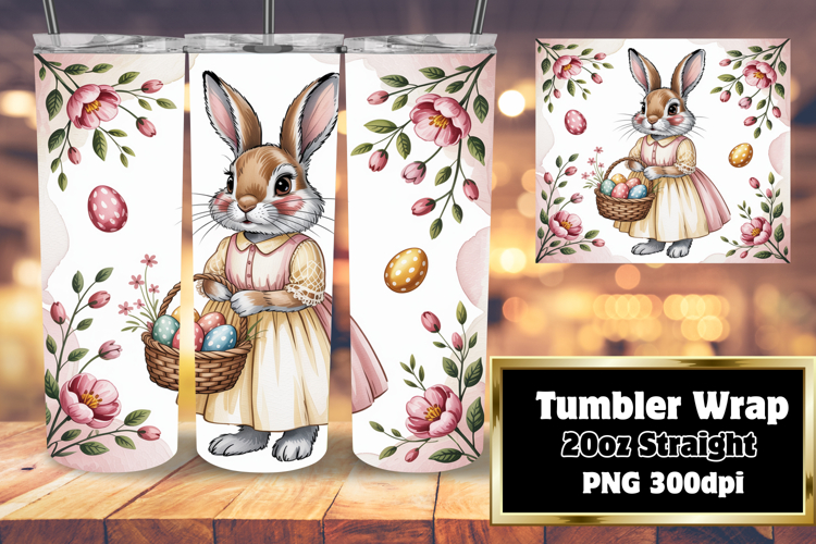FRESH 20oz Tumbler Template , Easter Bunny