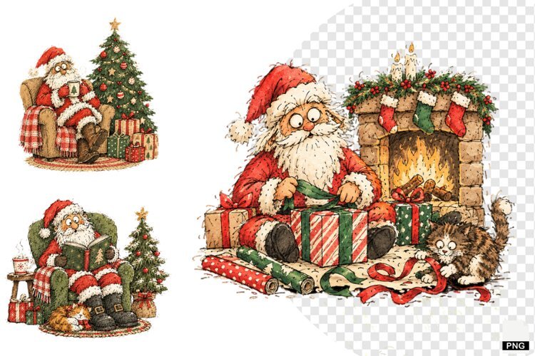 Whimsical Christmas Clipart example image 1