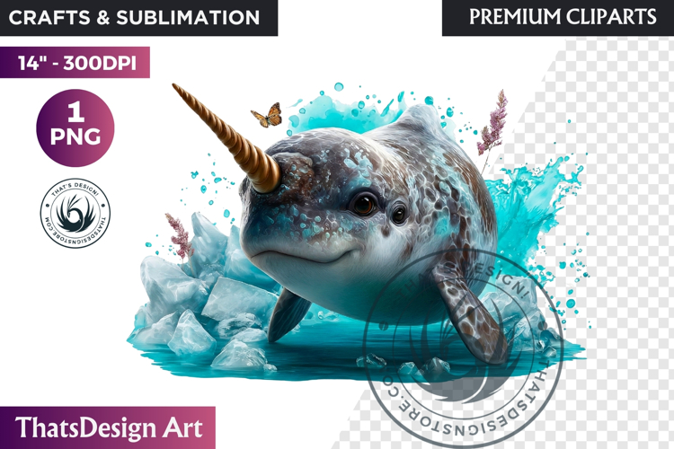 Beluga Watercolor Arctic Winter Animal Clipart Wildlife PNG