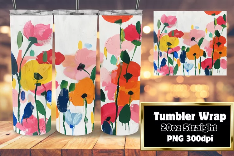 Blooming Meadow Retreat 20oz Tumbler Wrap Design