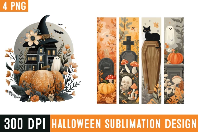 Halloween Sublimation Design,4 Halloween t-Shirt Design png