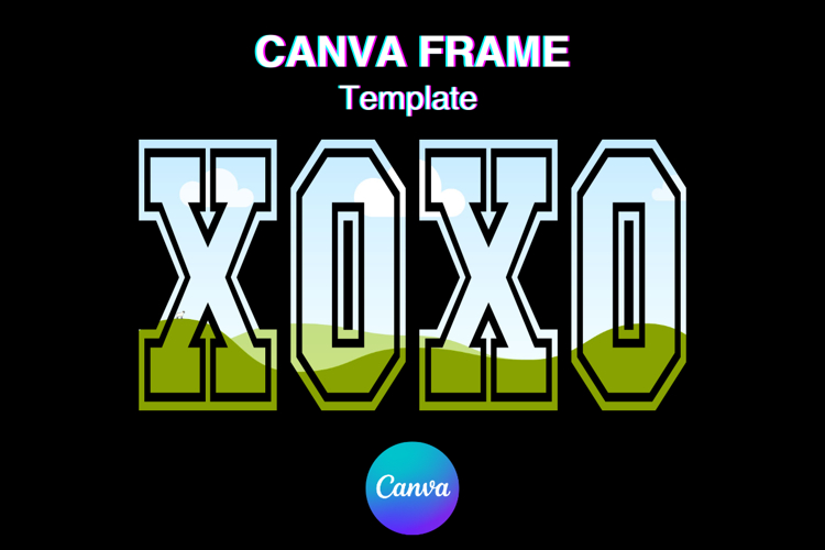 XOXO Canva Frame Varsity Valentines Day Photo Frame Shirt