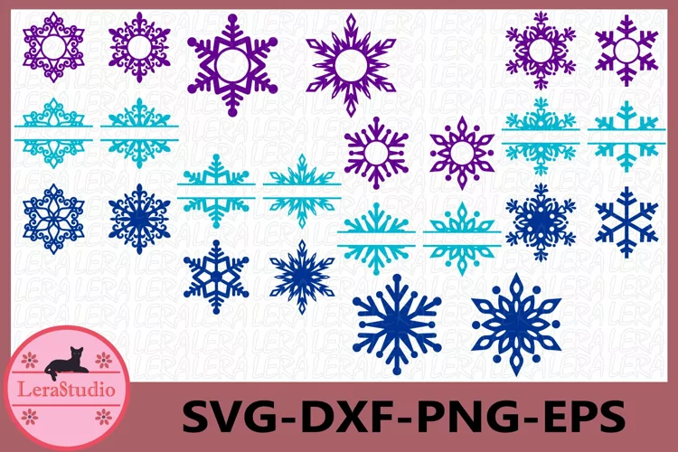 Christmas Snowflake Monogram, Frozen Monogram Vinyl Decal
