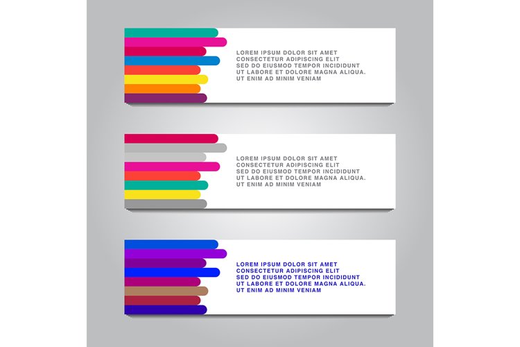abstract design web banner. colorful gradient shape design.