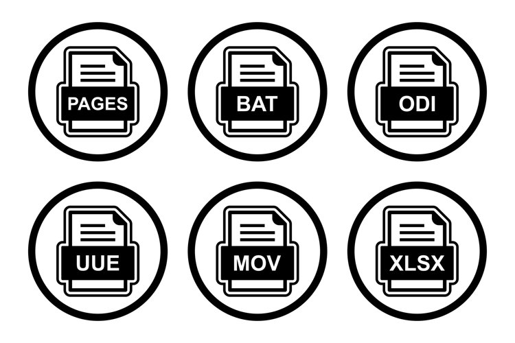 Set Of File Formats Icons example image 1