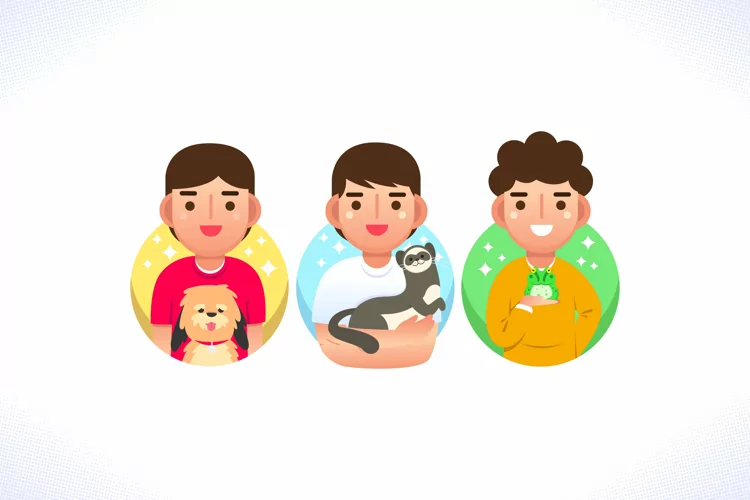 People Avatar Holding Animal