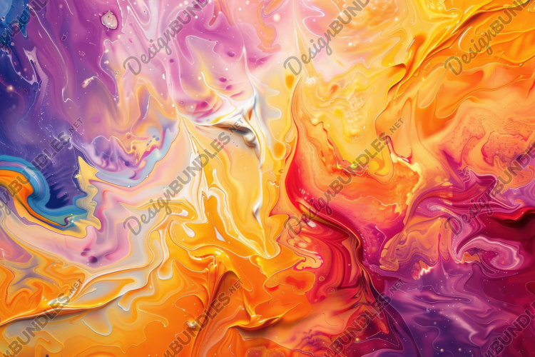 Vibrant Abstract Fluid Art Background Wallpaper