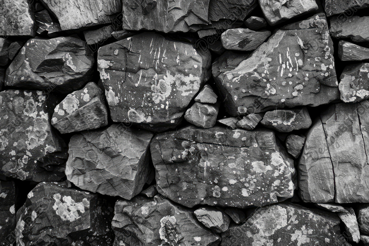 Black and White Old Stone Background Wallpaper example image 1