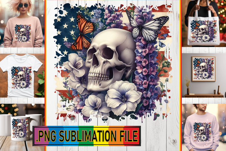 LUMINOUS TOTE BAG Art Ideas, Skull USA