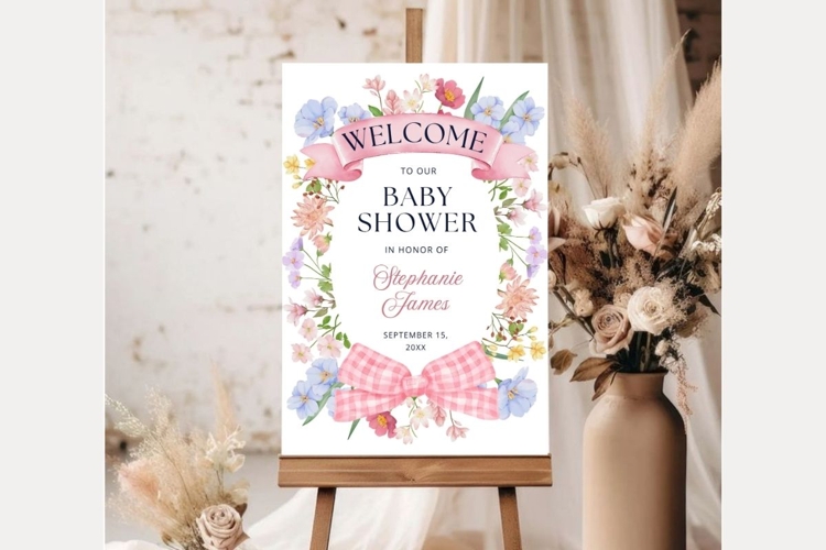 Baby Shower Welcome Sign Template 264 example image 1