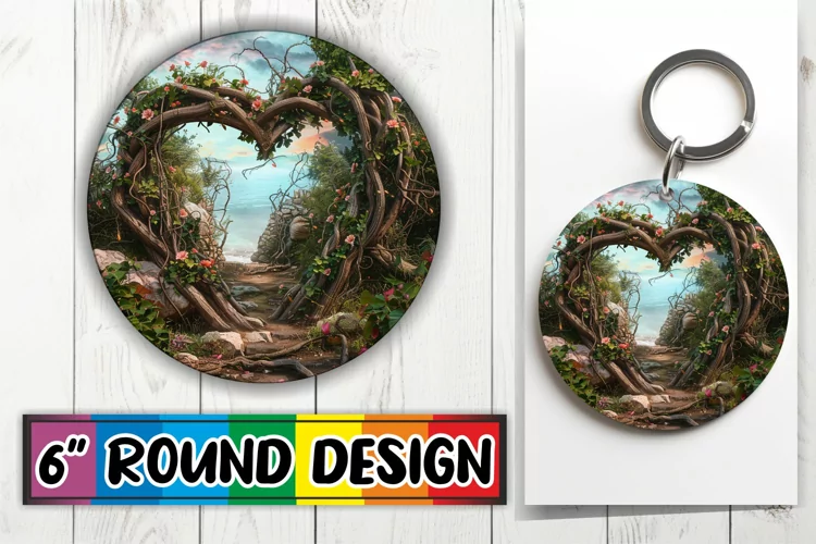 Woodland Elegance Circle Design Sublimation Floral Dream