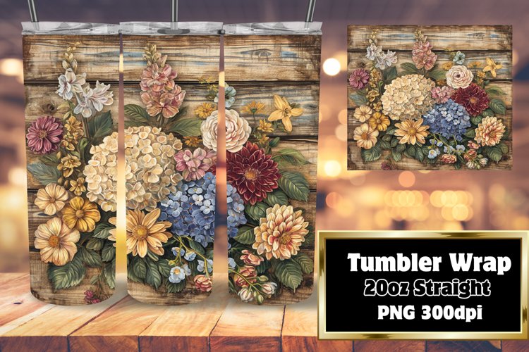 Classic Blossom Tumbler Wrap - 20oz Showcase example image 1