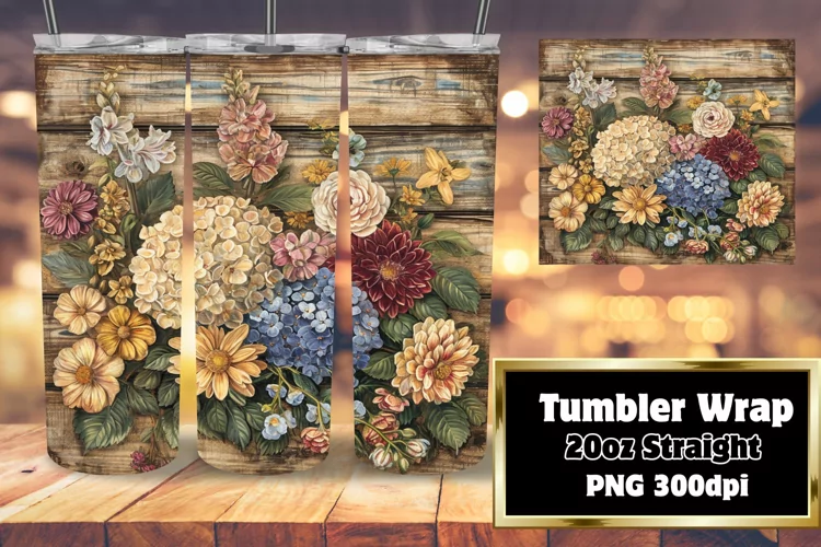 Classic Blossom Tumbler Wrap - 20oz Showcase