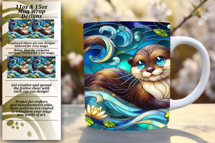 Gorgeous 15oz Mug Wrap Png Template , Animals