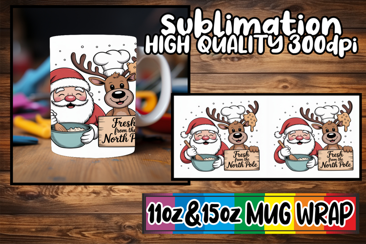 Gentle joys 11oz 15oz sublimation wrap, Funny Santa