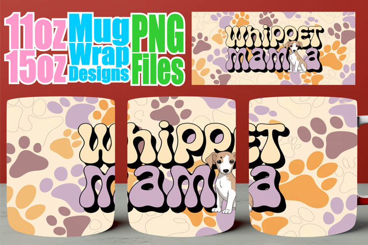 Whimsical mornings 11oz 15oz sublimation wrap, Dog Mom