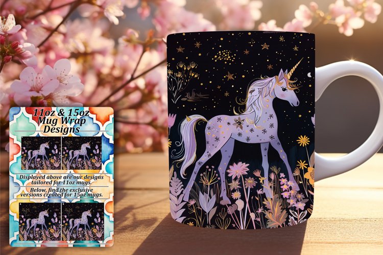 Delightful Spring Unicorn Mug Artistry - 11oz & 15oz example image 1