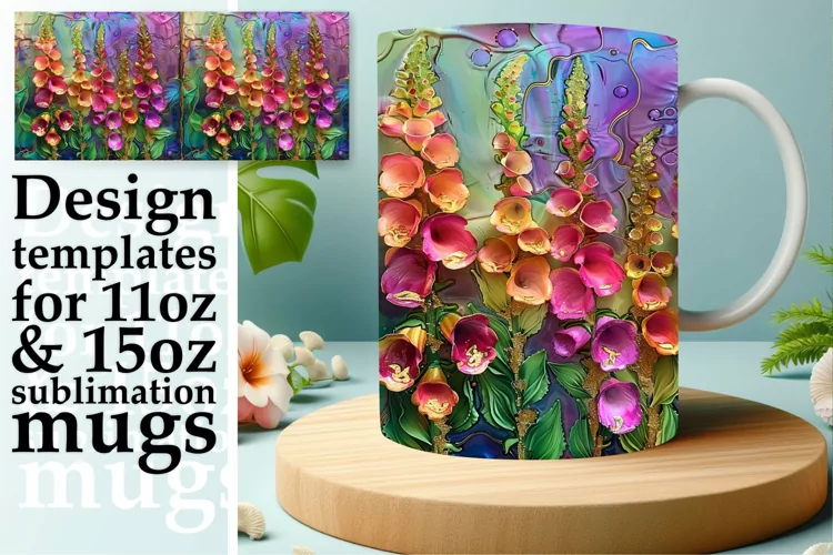 Elegant Springtime Fantasy Mug Wrap: Sublimation - 11oz/15oz