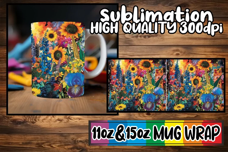 Spring Abstract Floral Symphony Mug Design 11oz/15oz