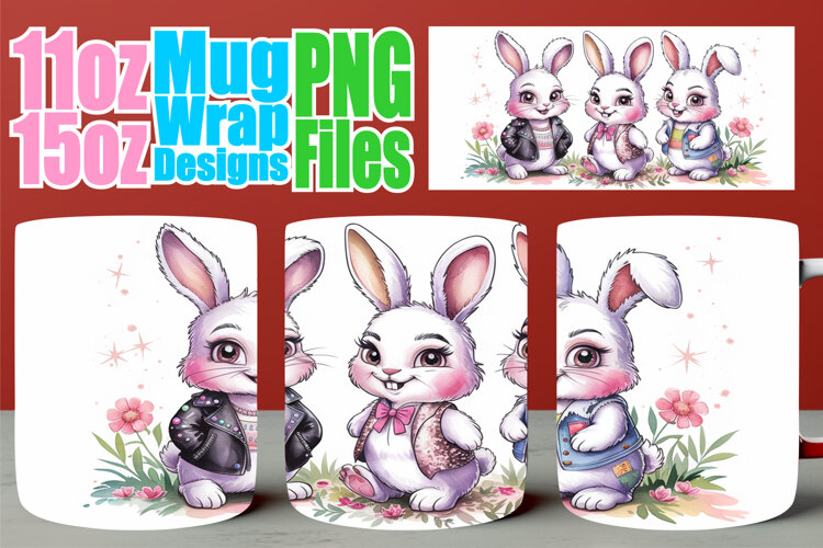Cozy vibes sublimation print wrap, Easter Bunny example image 1