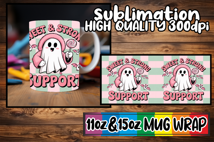 Cheerful mornings sublimation print wrap, Ghost Cancer