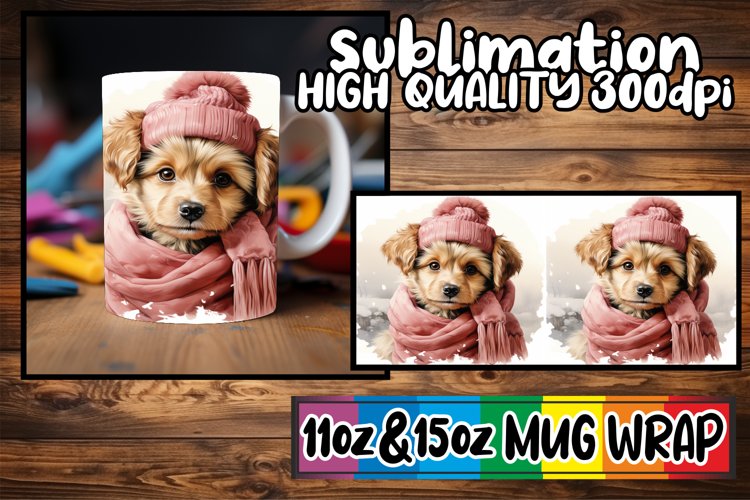 Classic Yuletide Revival: Retro Mug Wrap example image 1