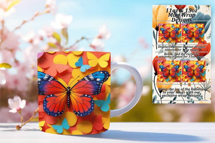 Springtime Butterfly Wonderland: Mug Wrap