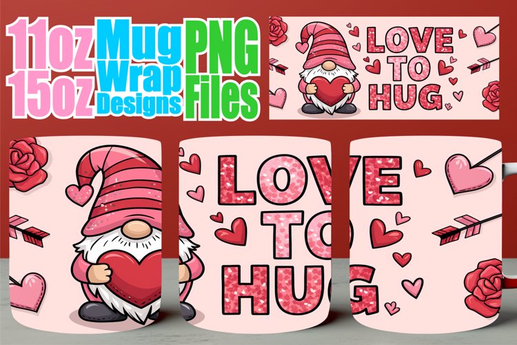 Tender love 11oz 15oz mug wrap, Valentines