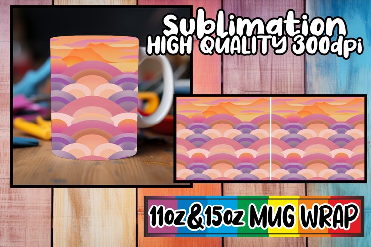 Abstract Spring Garden Mug Wrap Sublimation 11oz 15oz example image 1
