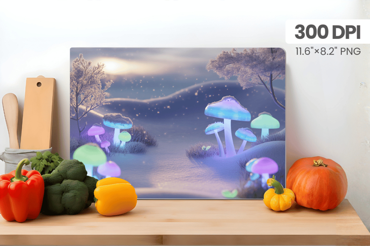 Winter Christmas Wonderland Cutting Board PNG Sublimation