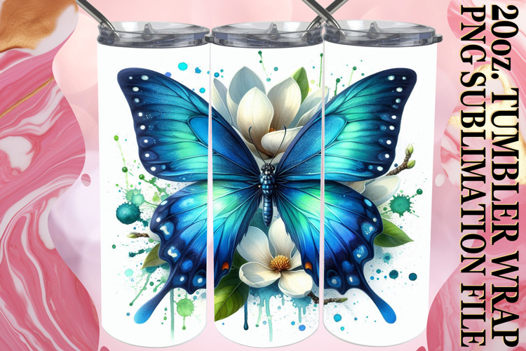 Uplifting Gift 20oz tumbler wrap, Butterfly