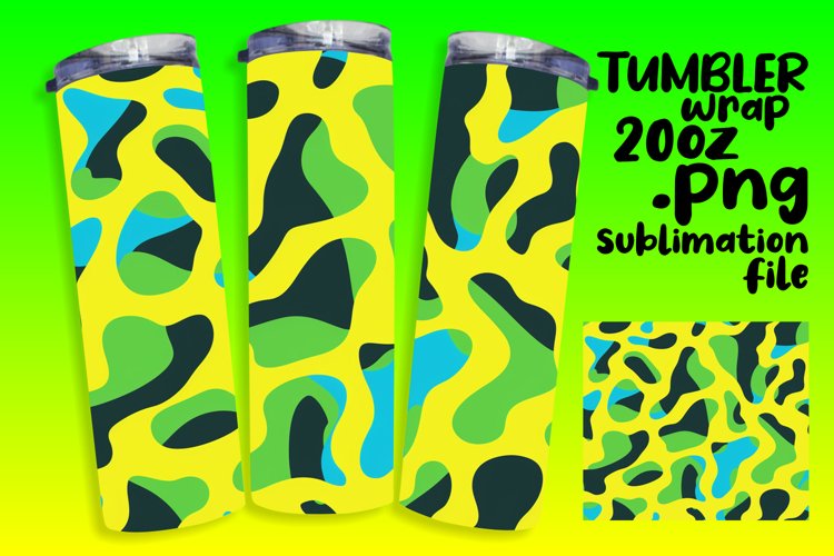 Neon Serenity Sublimation Patterns 20oz example image 1