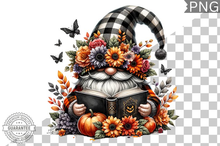 Halloween Gnome Sublimation - Clipart PNG Design