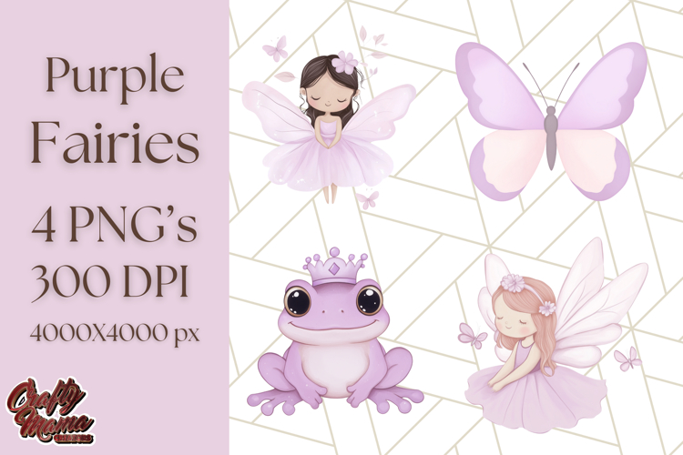 Pastel Purple Fairy Garden Clipart Enchanted Cottagecore Png example image 1