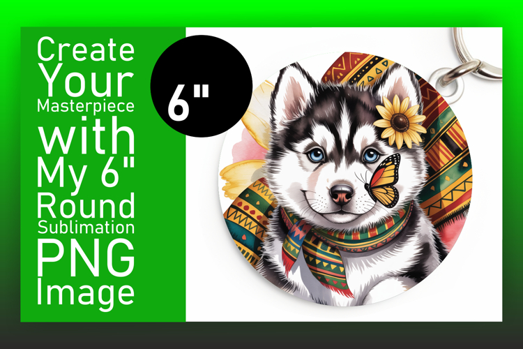 Creative Round Design Coaster Artwork , Cute Dog