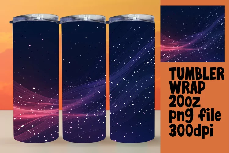 Colorful Gradient Pattern Tumbler Wrap Sublimation 20oz