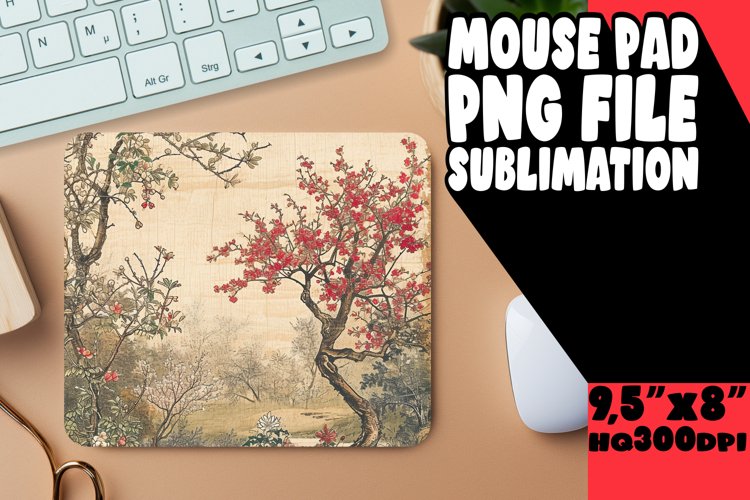 Enchanted Blossoms: Spring Mouse Pad Design example image 1