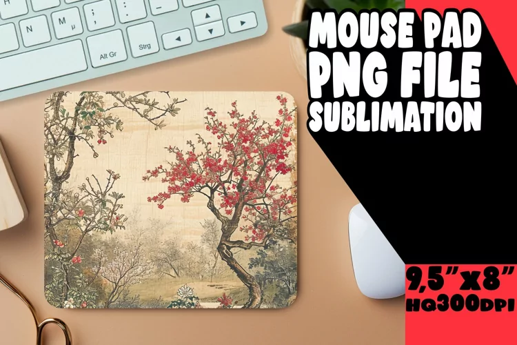 Enchanted Blossoms: Spring Mouse Pad Design