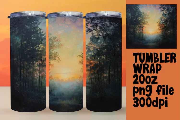 Twilight Tranquility Tumbler Wrap 20oz