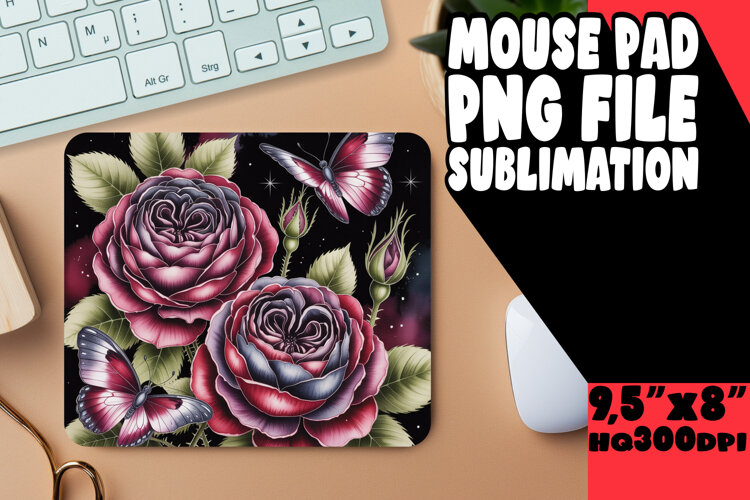JOYFUL DESK MAT CREATIVE PNG, Flowers example image 1