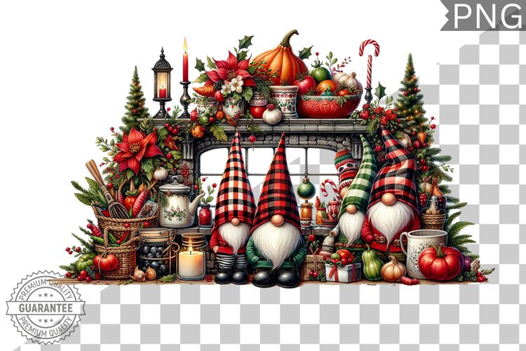 Christmas Gnome Sublimation - Clipart PNG Design