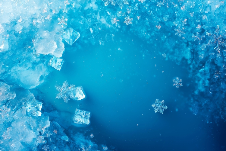 Winter Background Design, Blue Background PNG