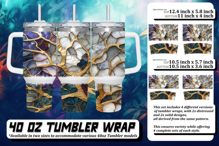 Glittery Fields Tumbler Wrap: Spring Sublimation 40oz