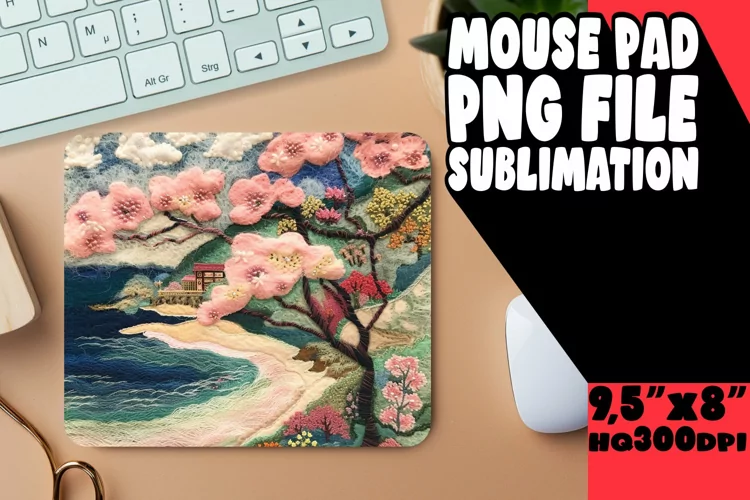 Lush 3D Summer Landscape Mouse Pad