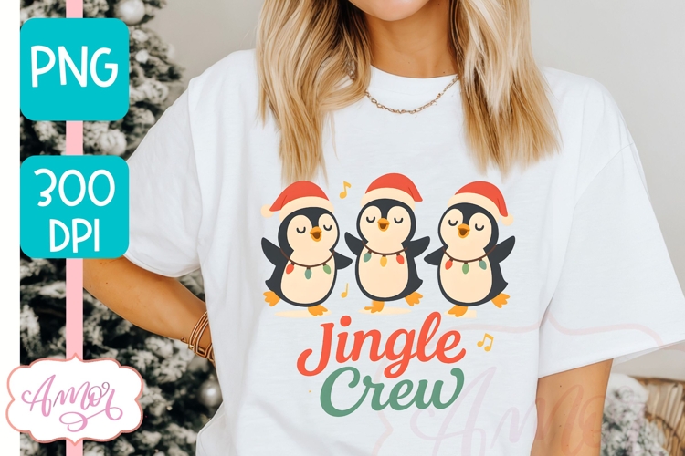 Funny Christmas PNG design, JIngle Crew PNG sublimation