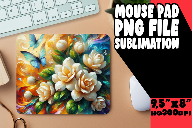 WHIMSICAL mouse PAD Creative Design, Flowers