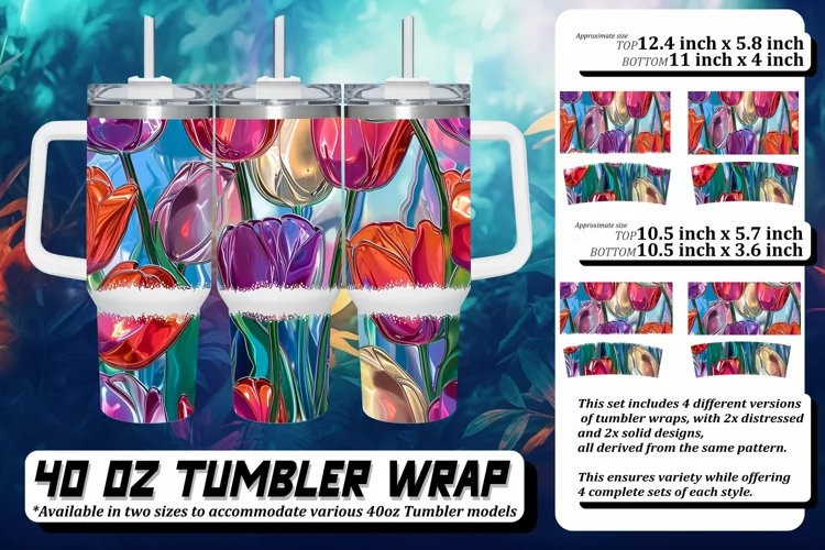 Vibrant Blossom Tumbler Design 40oz