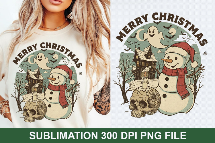 Merry Christmas Sublimation - Christmas PNG Design